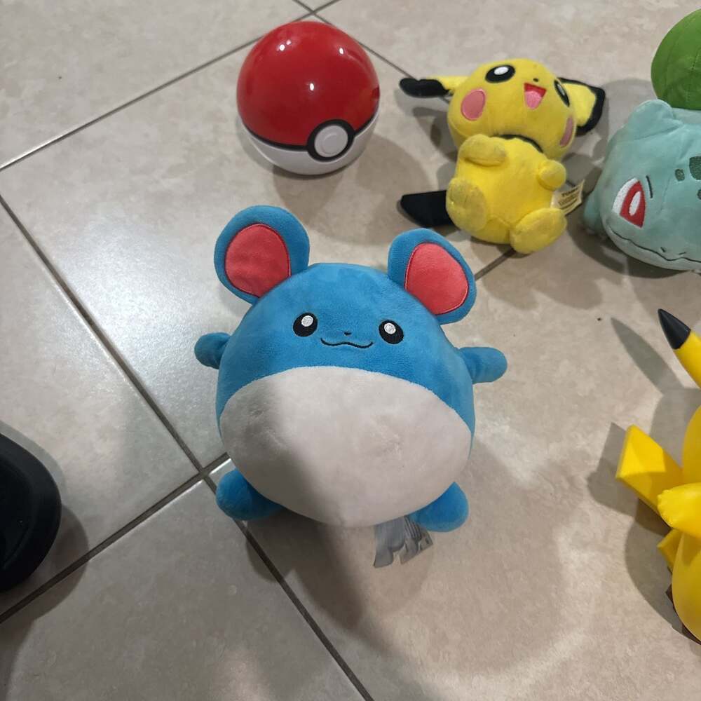 Pokemon Plush and Figure Lot - Pikachu, Bulbasaur, Jigglypuff, Marill, Pokeball - Picture 2 of 7